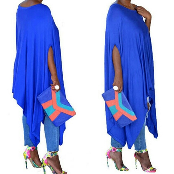 Oversized Asymmetric Tunic - Picture 2 of 2
