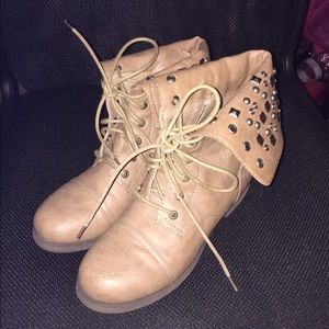 Fold Down Combat Boots