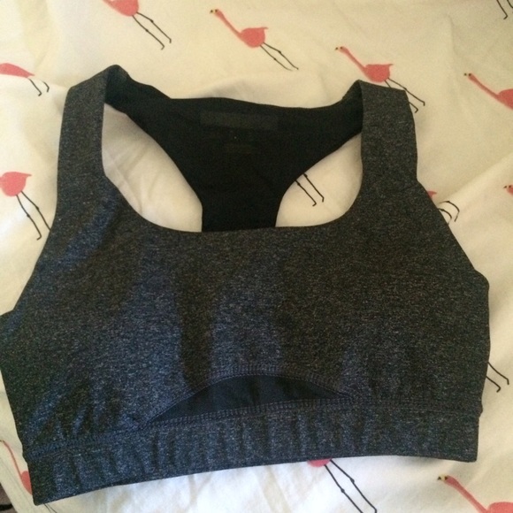 Grey/ Black Sports Bra