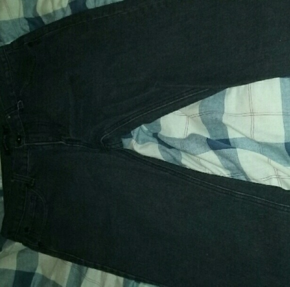 Black slim straight pants