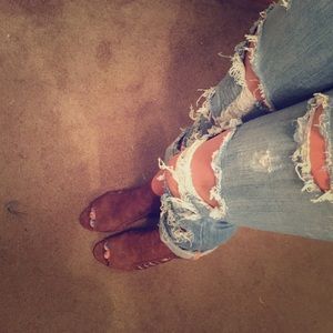 Ripped boyfriend pants