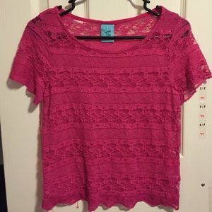 ❌DONATED❌Hot pink lace top