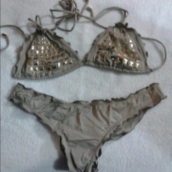 Olive green bathing suit