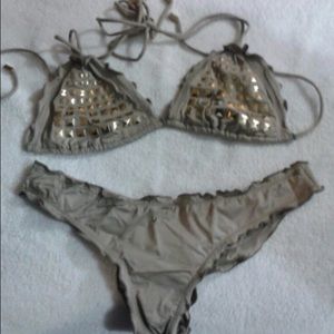 Olive green bathing suit