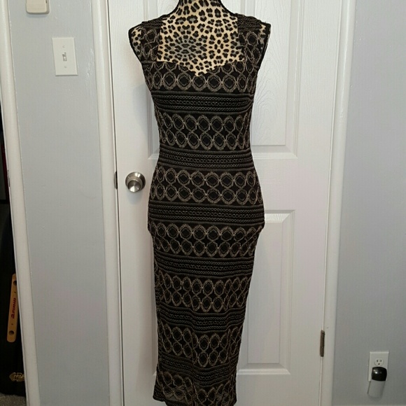 2 for $25! Black and gold dress