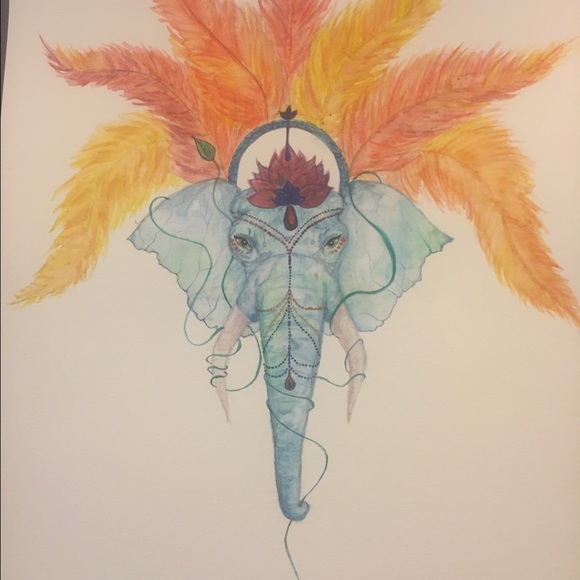 GORGEOUS WATERCOLOR ELEPHANT