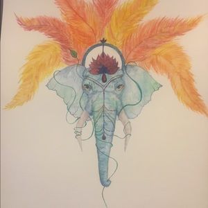 GORGEOUS WATERCOLOR ELEPHANT