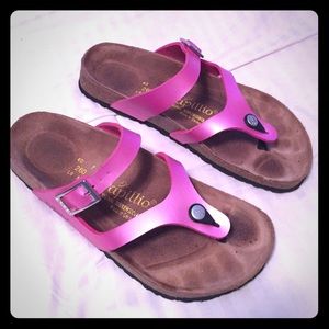 Pink rhinestone Birkenstocks
