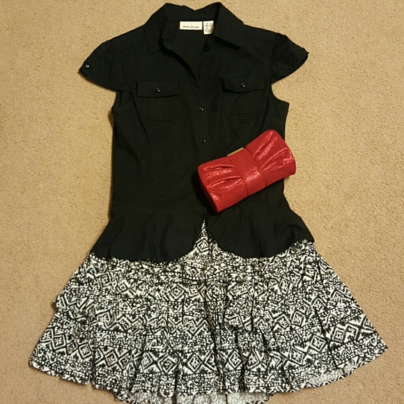 DKNY black blouse