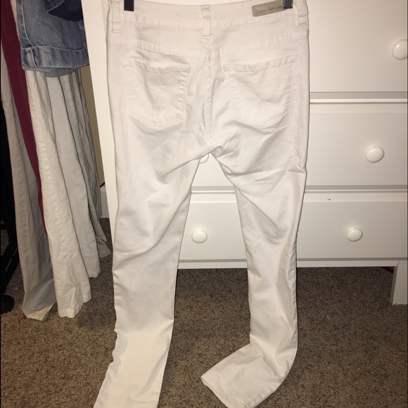 WHITE CALVIN KLEIN JEANS - Picture 1 of 2