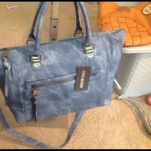 Steve Madden denim convertible tote handbag $108
