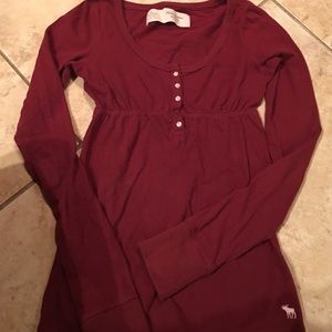 Abercrombie & Fitch XS Maroon long sleeve