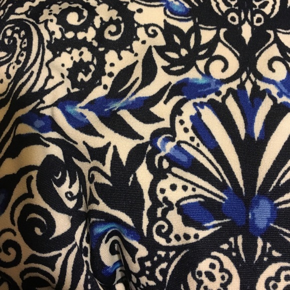 Nwot Maurices xl black off white blue dress - Picture 2 of 3