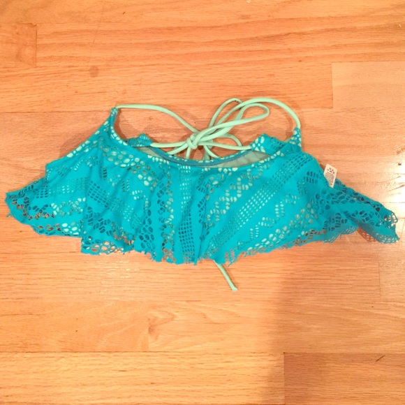 PINK Bikini Ruffled Top