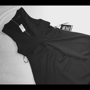 EXPRESS Black Criss Cross Cut Out Dress