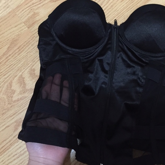 Mesh zip up bustier