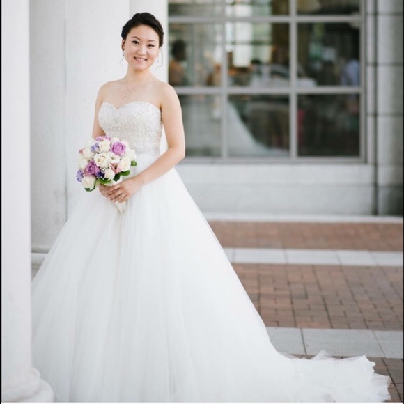 ✨💎Justin Alexander Wedding Dress Worn Once! - Picture 3 of 4