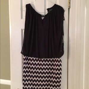 Perceptions Purple and white dress