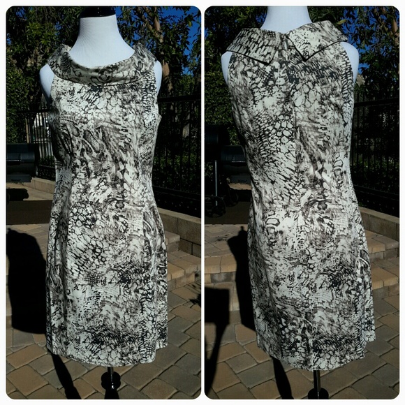 Ellen Tracy Print Dress Sz 2