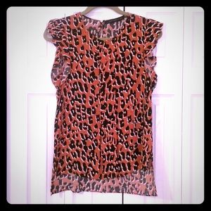 Zara Women's Leopard Print Blouse Size XS