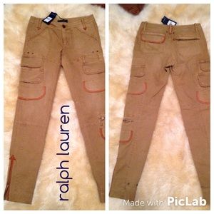 NWT Ralph Lauren khaki "riding look" pants, skinny