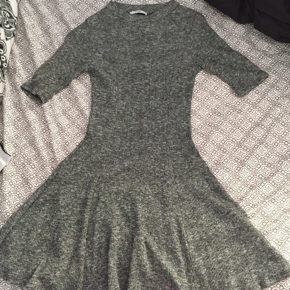 light grey skater dress Chic Light Grey Dress - Skater Dress - Halter Dress - Short Dress