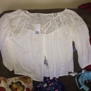 White lace blouse