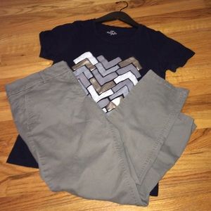 Loft Chinos & j.crew collection tee