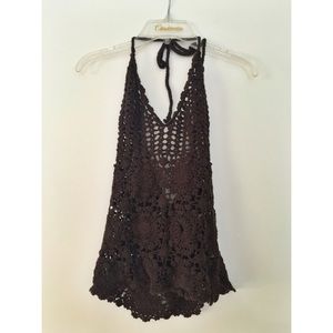 Chocolate Crochet Top