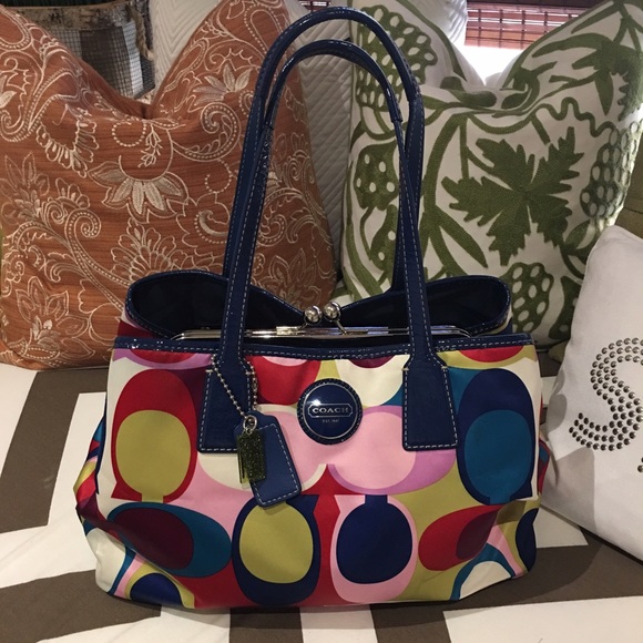 Coach purse multi-color