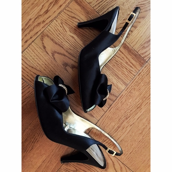 Bruno Magli crystal slingbacks