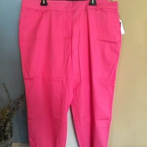 Button front crop pants