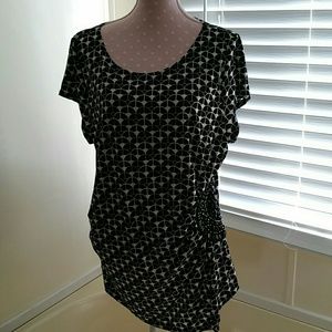 PLUS Size Stunning Blouse w/beading Detail 1X
