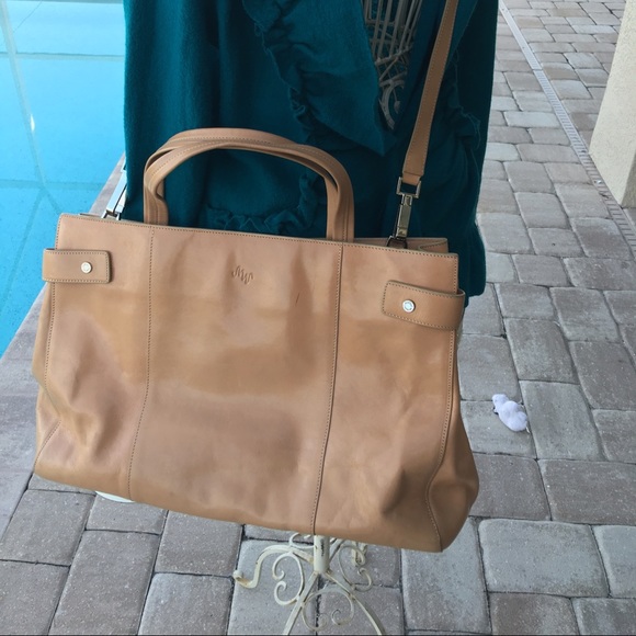 Monsac original large cream tote/ crossbody