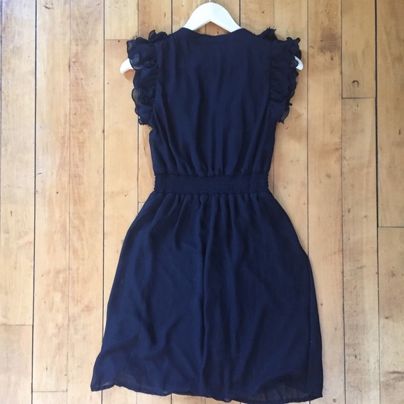 *NWOT* H&M Chiffon Black Dress - Picture 4 of 4