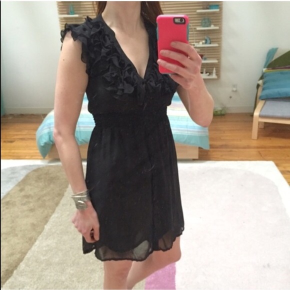 *NWOT* H&M Chiffon Black Dress - Picture 2 of 4