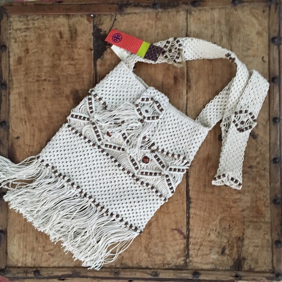 Tory Burch Handbags - Summer Tory Burch Macrame Beaded Purse!