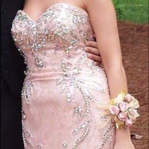 Blush pink prom dress
