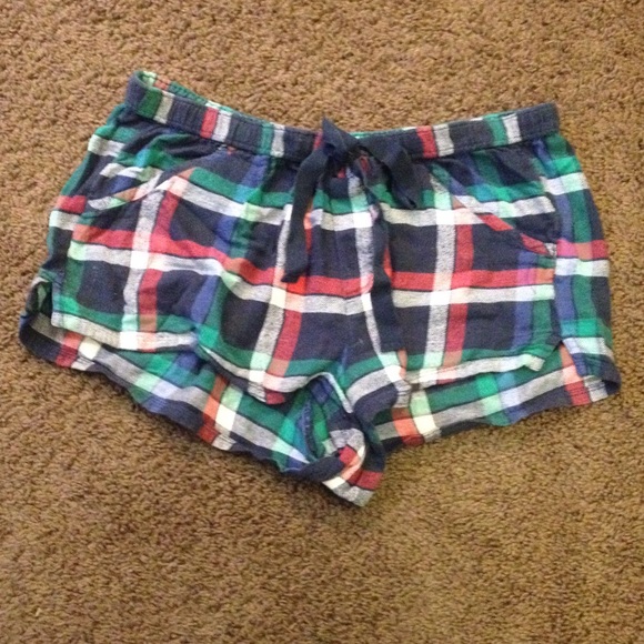 Aerie Plaid Pajama Shorts Size L
