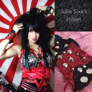 TOXIC VISION Leather tuff cuff stud bracelet