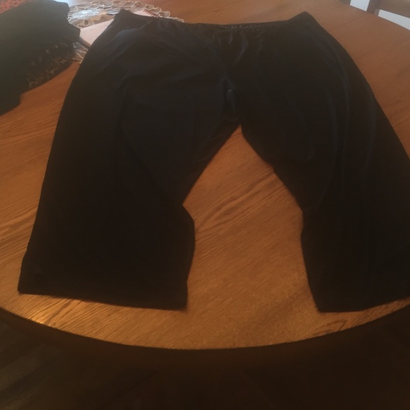 Black silky sleep pants