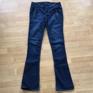 Black orchid zipper long jeans little flare