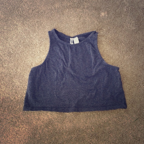 Dark gray crop top