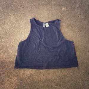 Dark gray crop top