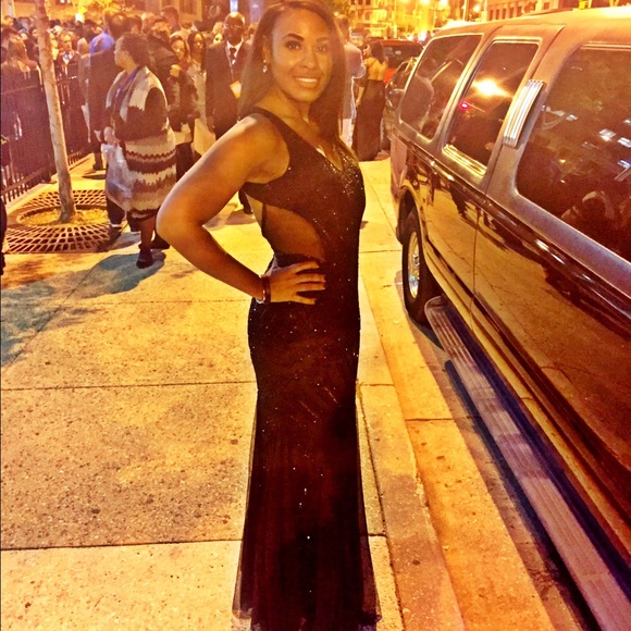 Black evening gown