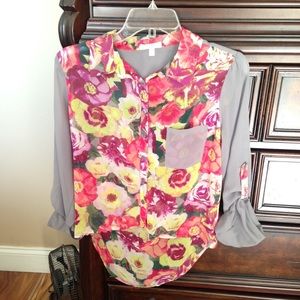 Open back floral blouse