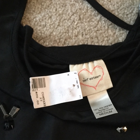 Self Esteen Balck Top NWT - Picture 4 of 4