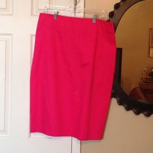 Hot pink pencil skirt