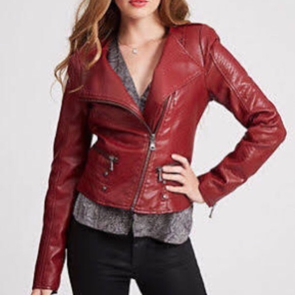 Guess Leather Moto Jacket