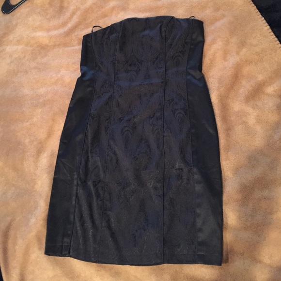 Black strapless dress